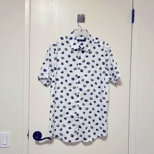 Green Lime Print Short Sleeve Shirt